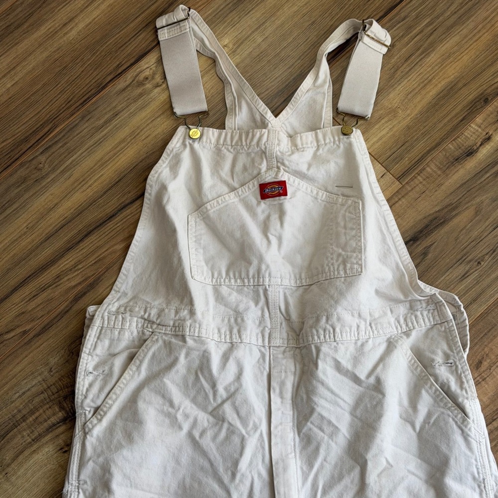 Dickies Mens White Cotton Duck Bib Overalls Painter Workwear 36x32 8953WH
